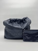 CHANEL METALLIC NAVY 22BAG - Image 2