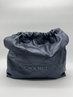 CHANEL METALLIC NAVY 22BAG - Image 3