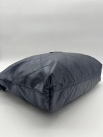 CHANEL METALLIC NAVY 22BAG - Image 8